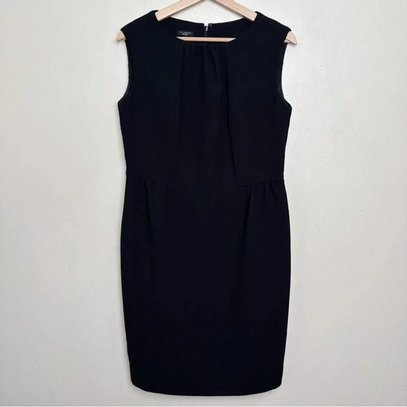 Talbots Womens 12 Cocktail Sleeveless  Sheath Dress Black Color - Picture 3 of 13